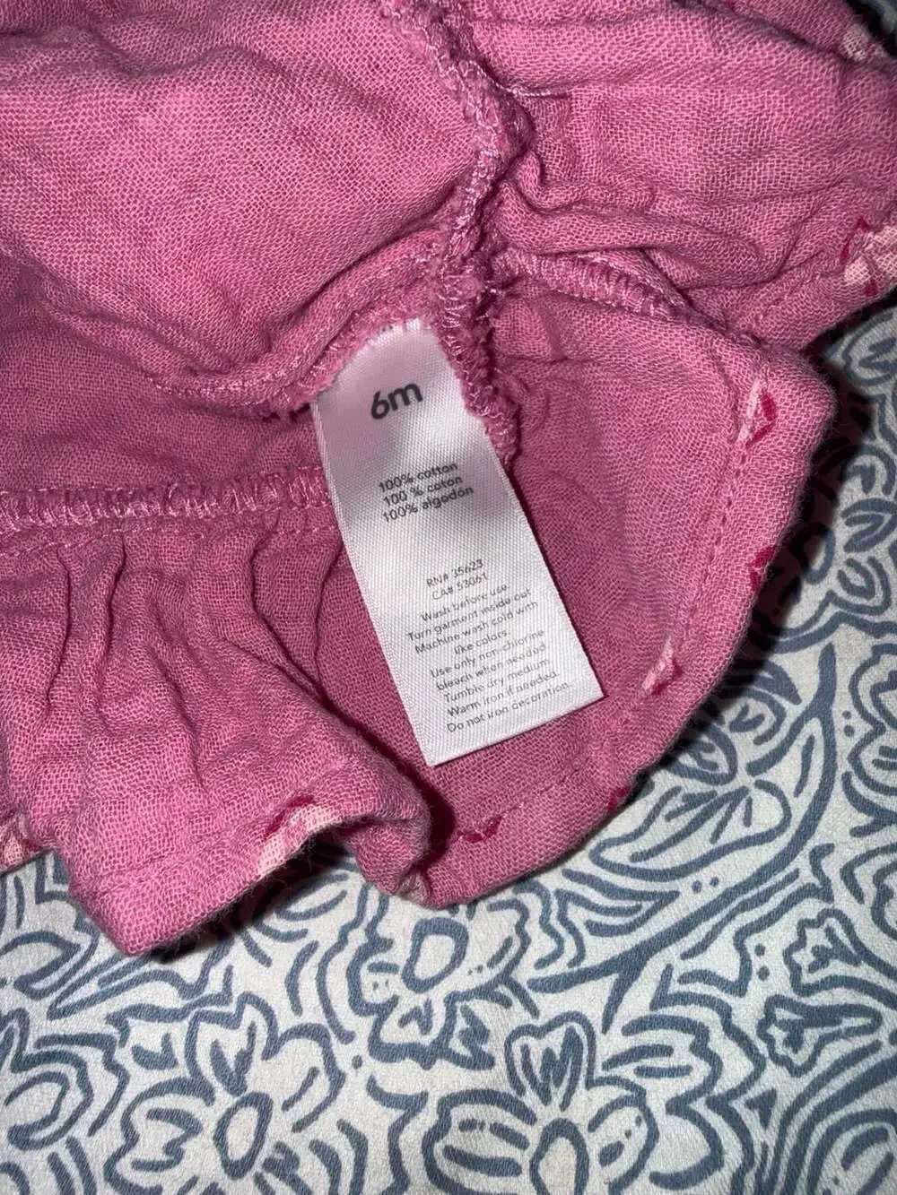 Carter's Just One You Pink Floral Ruffle Tank Top 6M